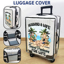 Travel,Gift For Husband,Gift For Wife,Gift For Boyfriend,Gift For Girlfriend,Gift For Couples - Travel Partners For Life - Personalized Clear Luggage Cover
