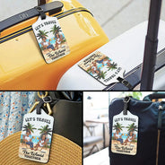 Travel,Gift For Husband,Gift For Wife,Gift For Boyfriend,Gift For Girlfriend,Gift For Couples - Travel Partners For Life - Personalized Luggage Tag
