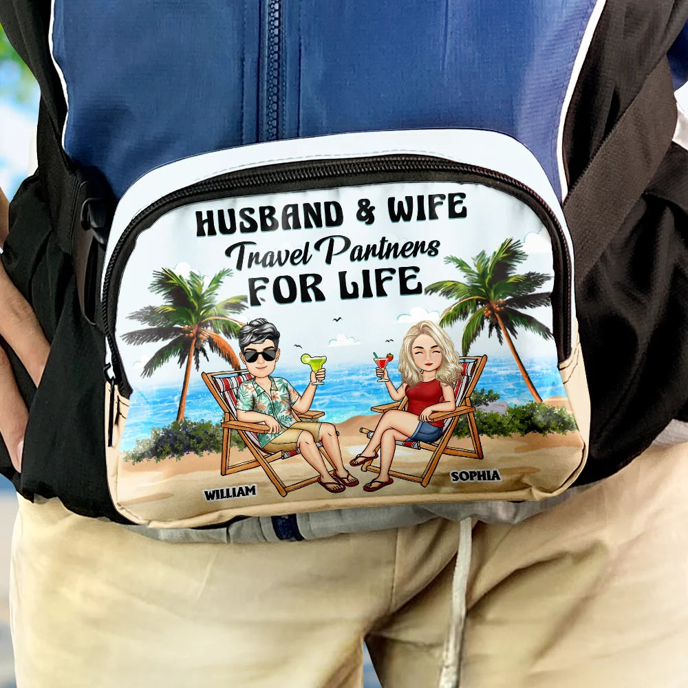 Partenaires de voyage pour la vie - Sac banane bandoulière personnalisé