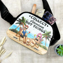 Travel,Gift For Husband,Gift For Wife,Gift For Boyfriend,Gift For Girlfriend,Gift For Couples,Happy - Travel Partners For Life - Personalized Crossbody Belt Bag