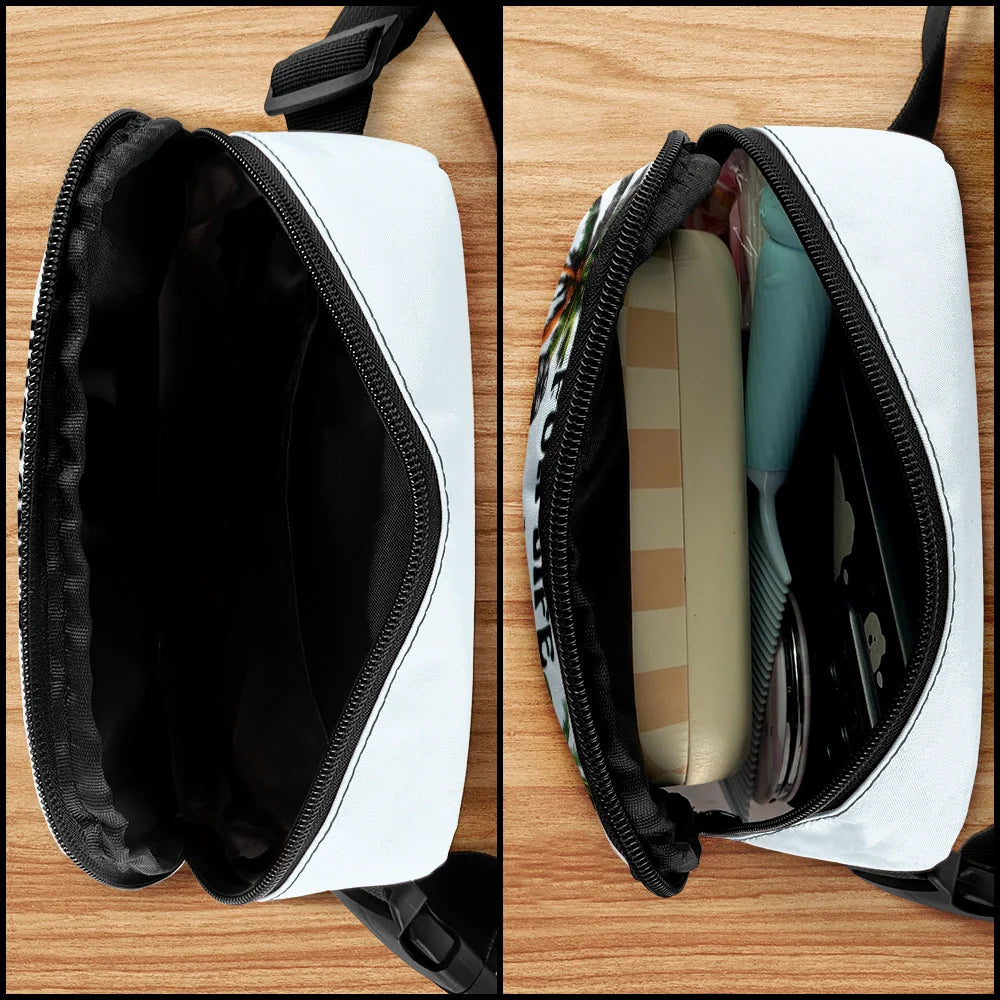 Travel,Gift For Husband,Gift For Wife,Gift For Boyfriend,Gift For Girlfriend,Gift For Couples,Happy - Travel Partners For Life - Personalized Crossbody Belt Bag