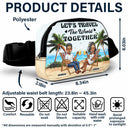 Travel,Gift For Husband,Gift For Wife,Gift For Boyfriend,Gift For Girlfriend,Gift For Couples,Happy - Travel Partners For Life - Personalized Crossbody Belt Bag