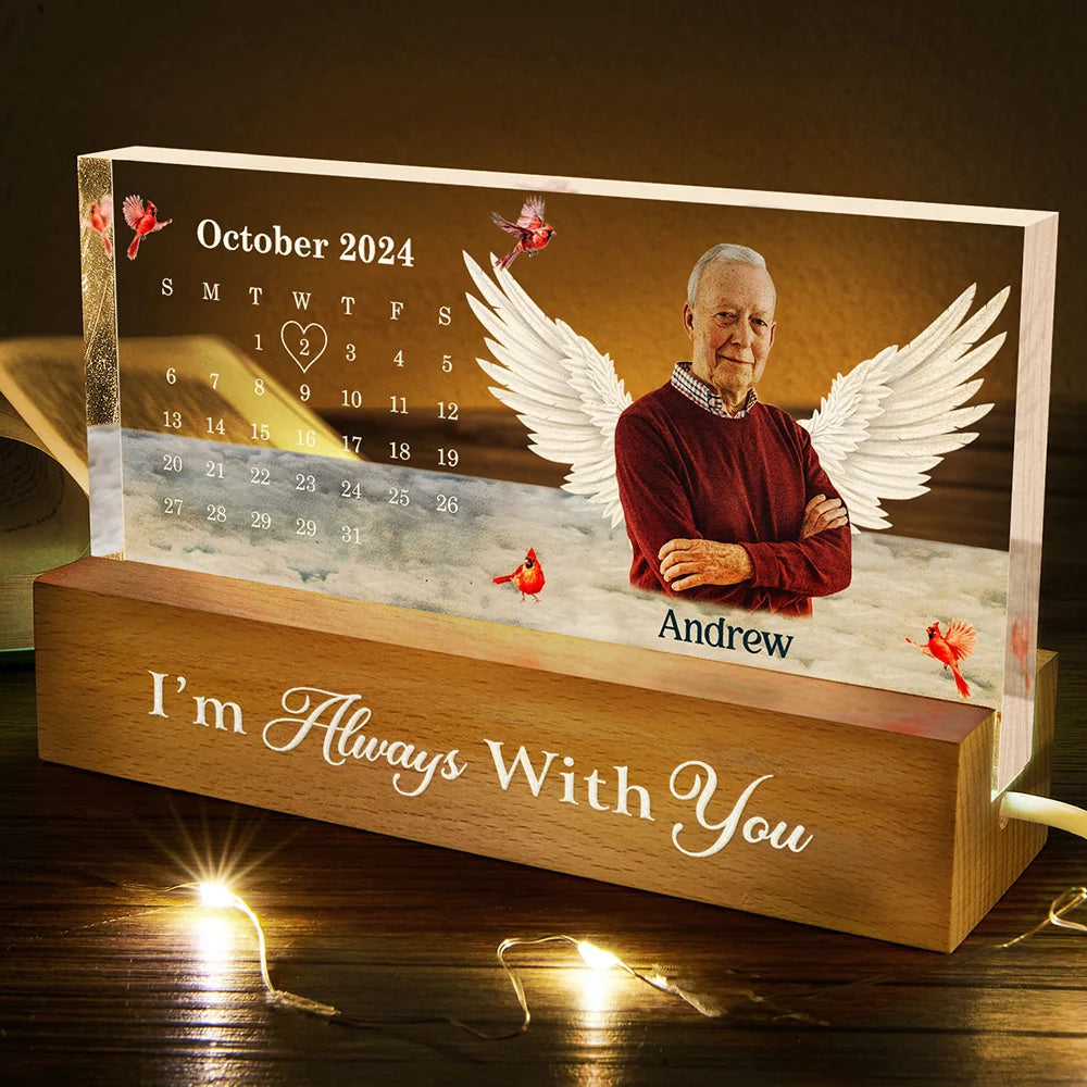 Custom Photo,Memorial,Family,Sad - Custom Photo The Moment Your Heart Stopped - Personalized Rectangle LED Light