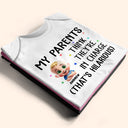 New baby, New Mom, Funny, New Dad, Parents, Gift For Mother - My Parents Think They're In Charge - Personalized Baby Onesie