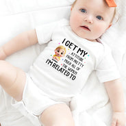 New baby,New Mom,Funny,New Dad,Parents,Gift For Mother - I Get My Attitude - Personalized Baby Onesie