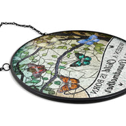 Gift For Grandma,Love - When A Child Is Born - Personalized Stained Glass Window Hanging Suncatcher