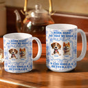 Dog Lovers, Pet Lovers, Funny - Work Hard So My Dogs Can Have - Personalized White Edge-to-Edge Mug