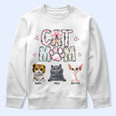 Cat Mom,Cat Lovers,Pet Lovers - Cat Mom Floral - Personalized T Shirt
