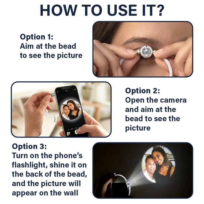 Gift For Couples,Old Couples,Gift For Husband,Gift For Wife,Gift For Boyfriend,Gift For Girlfriend,LGBT,Love - Custom Photo You And Me We Got This Couple - Personalized Photo Projection Bracelet Magnetic Initial