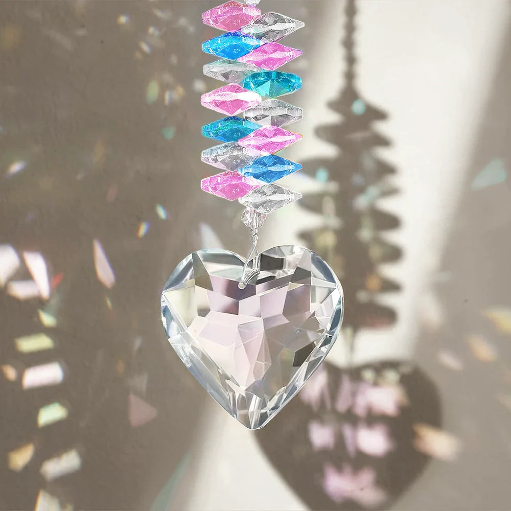 Custom Photo Memorial Always Loved Never Forgotten - Personalized Heart Crystal Suncatcher