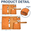 Camping, Gift For Women, Gift For Men, Happy - Camping Woman Man All My Charging Shit - Personalized Leather Cable Bag