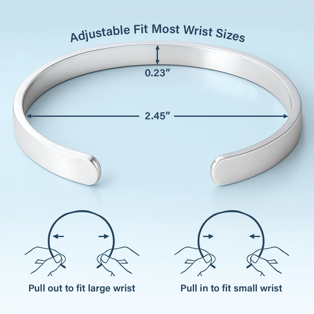 Congrats On Being My Sister You Lucky Girl - Personalized Bangle Bracelet Cuff