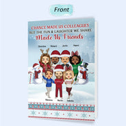 Work Made Us Colleagues - Christmas Gift For Friends And Colleagues - Personalized Custom Folded Greeting Card