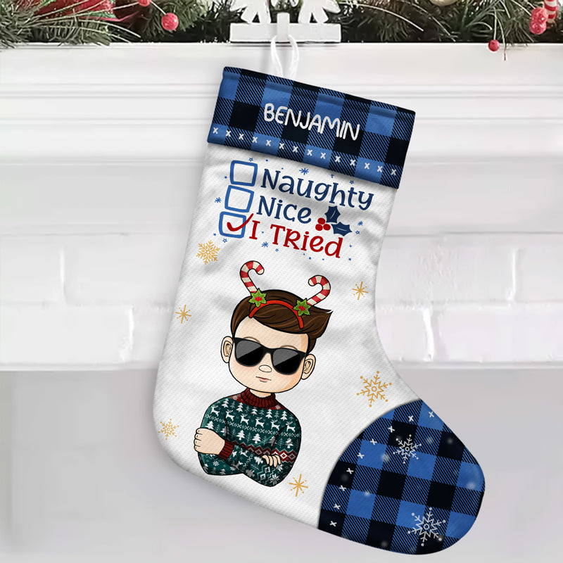 Grandchildren Special Gift From The North Pole - Christmas Gift For Family - Personalized Custom Christmas Stocking