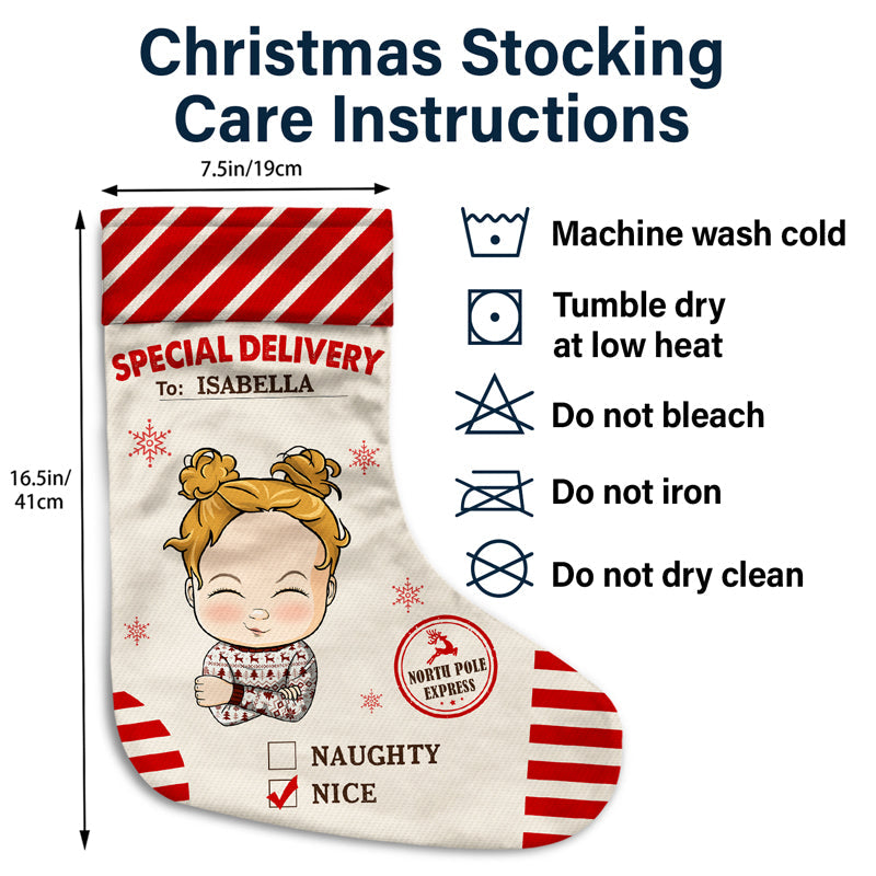 Special Delivery If Undeliverable Return To Santa Claus - Christmas Gift For Family - Personalized Custom Christmas Stocking