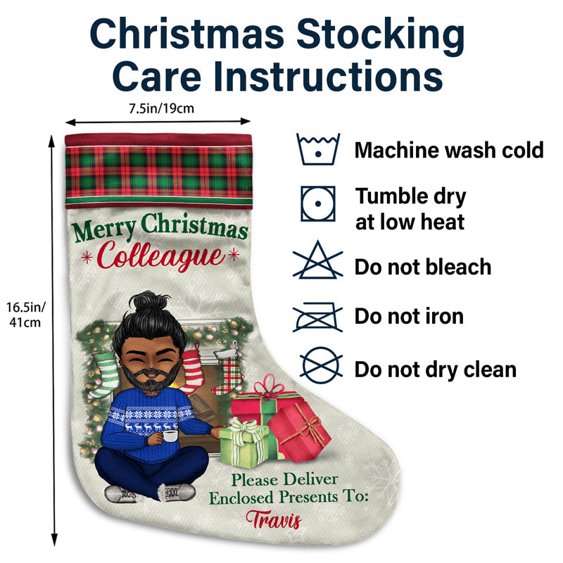 Veuillez livrer les cadeaux ci-joints à mes meilleurs amis - Cadeau de Noël pour BFF et frère/sœur - Bas de Noël personnalisé