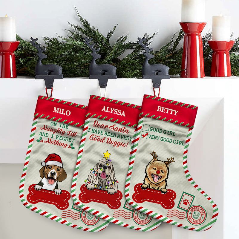 Cher Père Noël, j'ai été un très bon chien - Cadeau de Noël pour les amoureux des chiens - Bas de Noël personnalisé