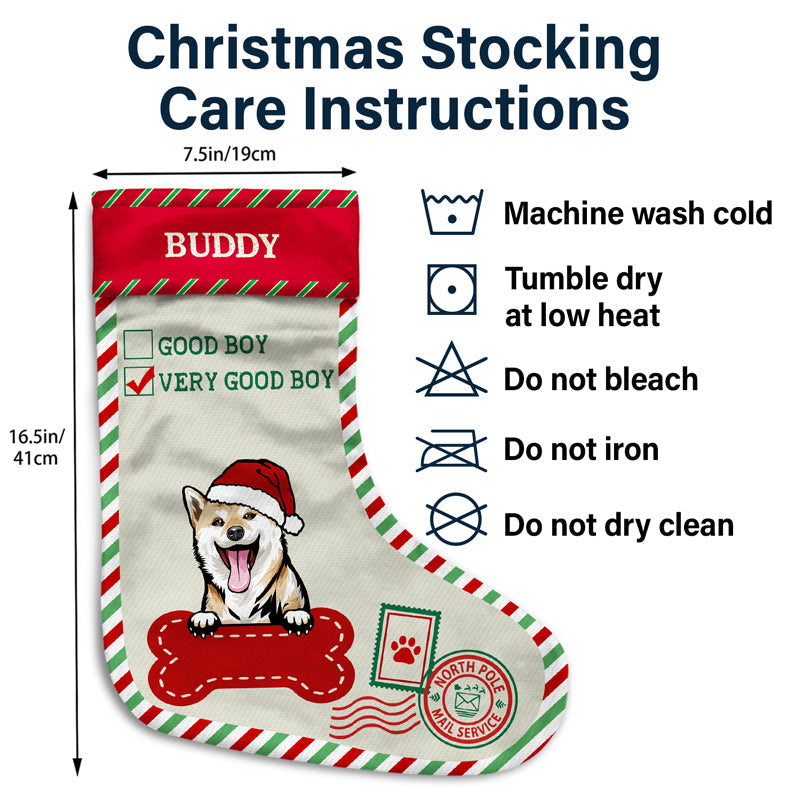 Cher Père Noël, j'ai été un très bon chien - Cadeau de Noël pour les amoureux des chiens - Bas de Noël personnalisé