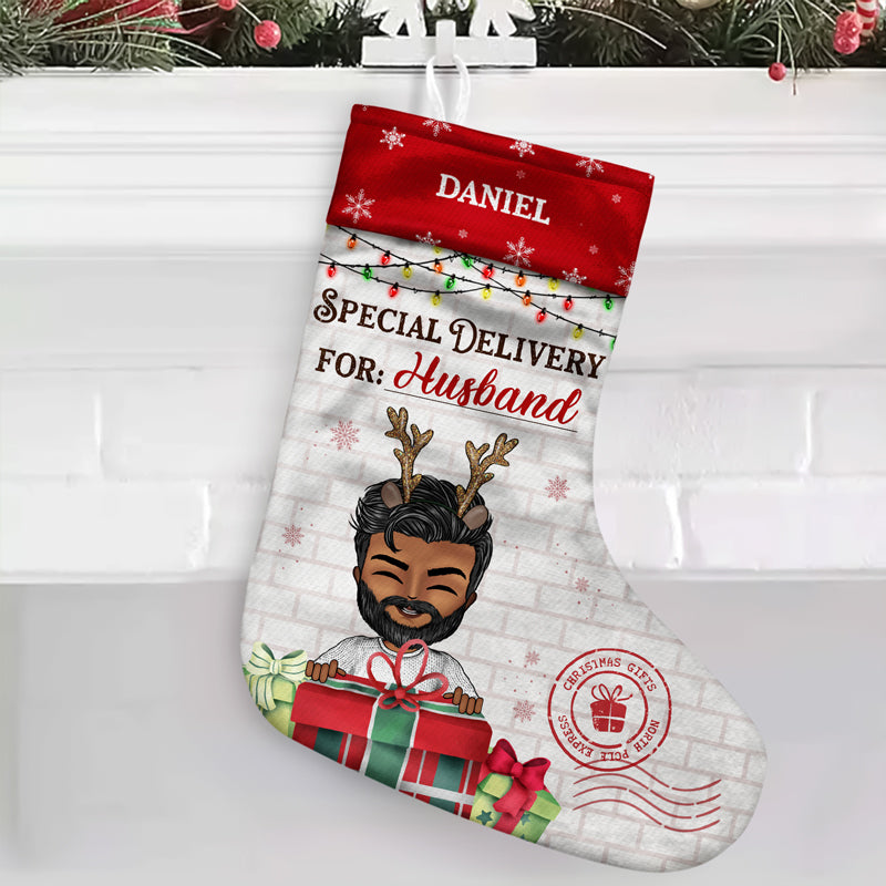 Christmas Family North Pole Express Special Delivery - Christmas Gift For Family - Personalized Custom Christmas Stocking