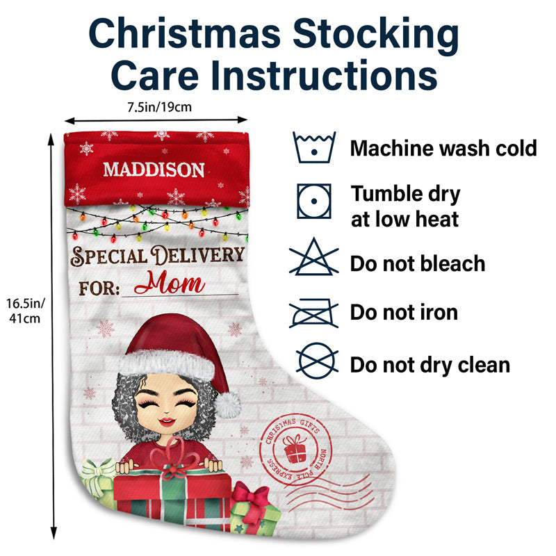 Christmas Family North Pole Express Special Delivery - Christmas Gift For Family - Personalized Custom Christmas Stocking