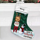 Have A Holly Jolly Christmas - Christmas Gift For Family - Personalized Custom Christmas Stocking