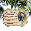 Custom Photo Those We Love Don't Go Away - Memorial Gift For Family - Personalized Wooden Ornament