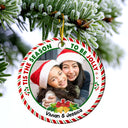 Custom Photo Tis The Season To Be Jolly Family Siblings - Christmas Gift For Family - Personalized Custom Circle Ceramic Ornament