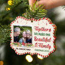 Custom Photo This Is Us A Little Bit Of Crazy - Christmas Gift For Family - Personalized Custom Wooden Ornament