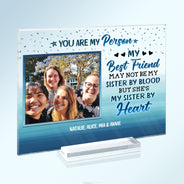 Photo personnalisée des meilleurs amis qui comptent dans notre vie - Cadeau pour BFF - Plaque acrylique rectangulaire horizontale personnalisée