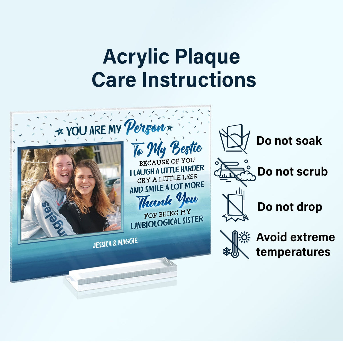 Custom Photo Best Friends Who We Have In Our Life That Matters - Gift For BFF - Personalized Custom Horizontal Rectangle Acrylic Plaque