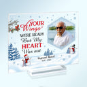 Custom Photo In Loving Memory Those We Love Don't Go Away Christmas - Memorial Gift For Family - Personalized Custom Horizontal Rectangle Acrylic Plaque