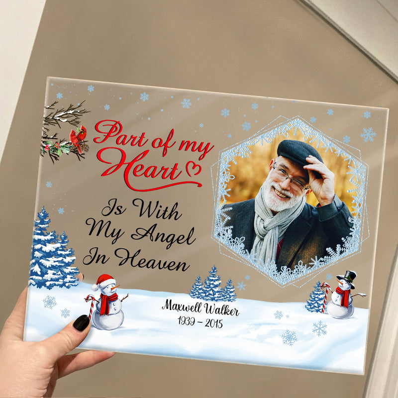 Custom Photo In Loving Memory Those We Love Don't Go Away Christmas - Memorial Gift For Family - Personalized Custom Horizontal Rectangle Acrylic Plaque