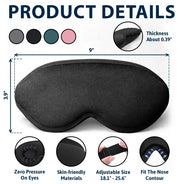 Gift For Yourself,Travel,Gift For Women,Gift For Men,Happy - Adventure Awaits Travel Lover - Personalized 3D Sleep Mask