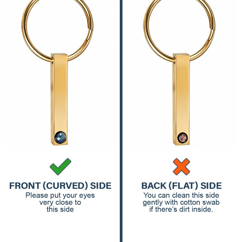 Dad - Daughters (Adult), Dad - Daughters (Young), Dad - Sons, Dad - Children, New Dad, Single Dad, Dog Dad, Cat Dad, Pet Dad - Custom Photo Best Dad Ever - Personalized Photo Projection Keychain