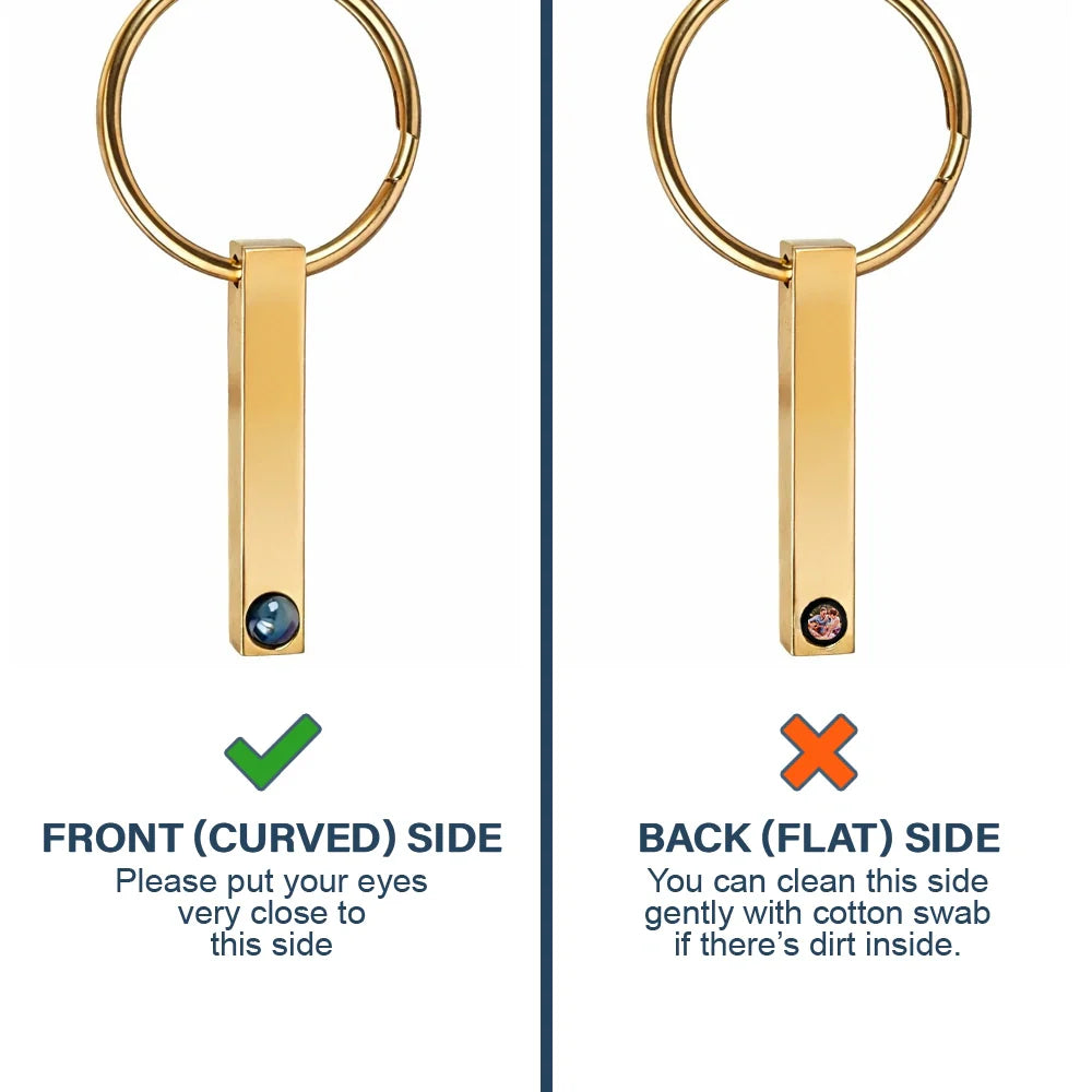 Gift For Couples,Old Couples,Gift For Husband,Gift For Wife,Gift For Boyfriend,Gift For Girlfriend,Love - Custom Photo Couples With Names - Personalized Photo Projection Keychain