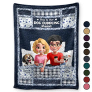 Gift For Couples,Gift For Husband,Gift For Wife,Gift For Boyfriend,Gift For Girlfriend,LGBT,Dog Lovers,Cat Lovers,Dog Couple,Cat Couple,Pet Couple,Pet Lovers,Love - Quilt Pattern Our Dog Cat Cuddling Blanket - Personalized Fleece Blanket, Sherpa Blanket