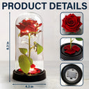 3D Effect Couple I'm Yours No Returns Or Refunds - Personalized Everlasting Rose Dome Lamp