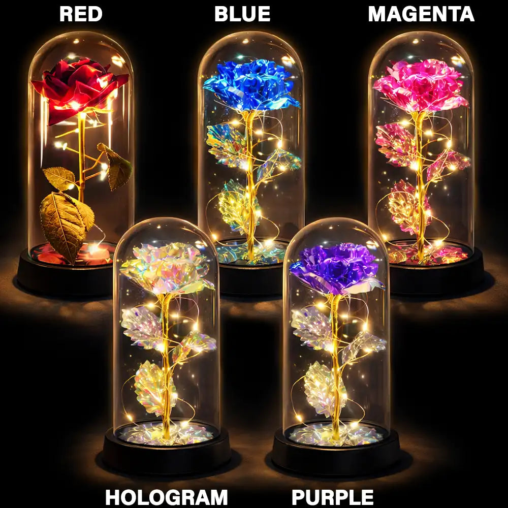 Gift For Couples,Old Couples,Gift For Husband,Gift For Wife,LGBT,Love,Married ,Engaged,Wedding,Wedding Anniversary - Wedding Couple - Personalized Everlasting Rose Dome Lamp