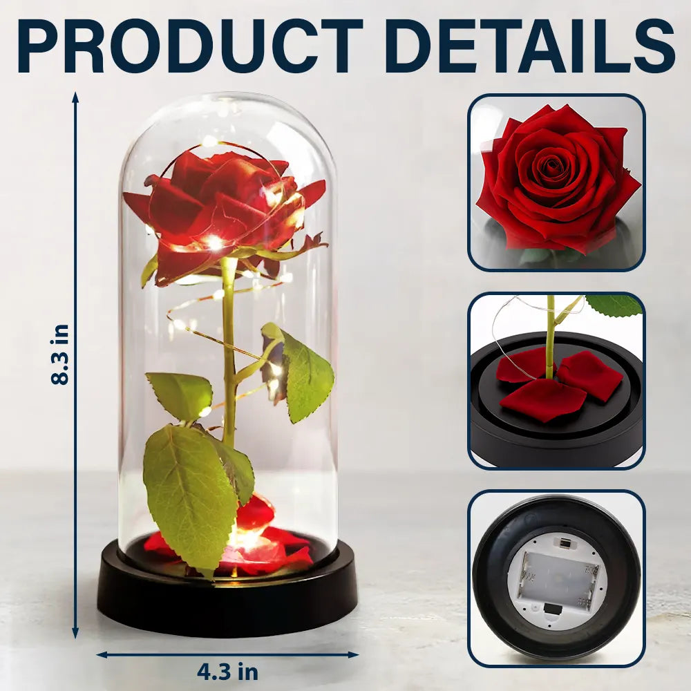 Gift For Couples, Gift For Husband, Gift For Wife, Gift For Boyfriend, Gift For Girlfriend, Love - You & Me We Got This Holding Hands Couple - Personalized Everlasting Rose Dome Lamp