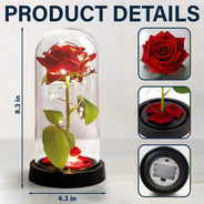 Gift For Couples,Old Couples,Gift For Wife,Gift For Girlfriend,LGBT,Love - Custom Photo Together And Forever Yours - Personalized Everlasting Rose Dome Lamp