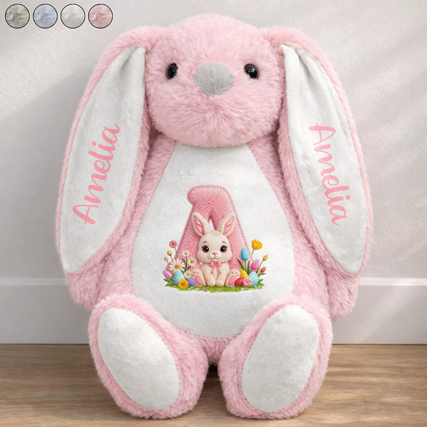 Easter,Happy,Gift For Kids,Parents,Gift For Grandkids,Gift For Daughter,Gift For Son - Rabbit Alphabet Letters Faux Chenille - Personalized Soft Toy Bunny