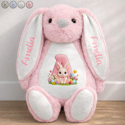 Rabbit Alphabet Letters Faux Chenille - Personalized Soft Toy Bunny