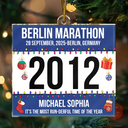 Gift For Yourself, Gift For Women, Gift For Men, Happy, Christmas, Top Market - Race Bib For Runner - Personalized Custom Shaped Acrylic Ornament