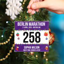Gift For Yourself, Gift For Women, Gift For Men, Happy, Christmas, Top Market - Race Bib For Runner - Personalized Custom Shaped Acrylic Ornament