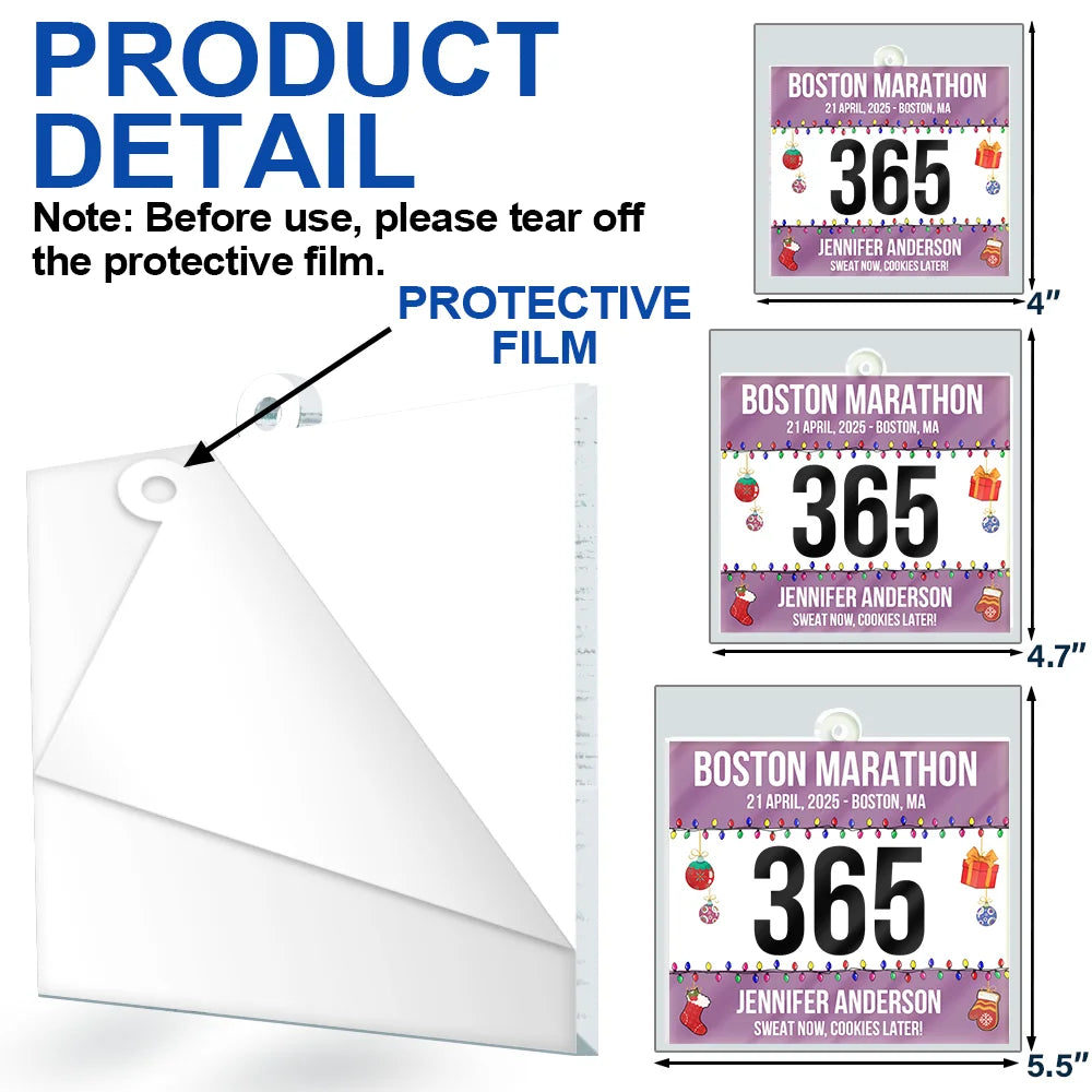 Gift For Yourself, Gift For Women, Gift For Men, Happy, Christmas, Top Market - Race Bib For Runner - Personalized Custom Shaped Acrylic Ornament