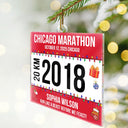 Top Market,Gift For Yourself,Gift For Women,Gift For Men,Christmas,Happy - Race Bib For Runner Christmas - Personalized Custom Shaped Acrylic Ornament