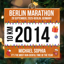 Top Market,Gift For Yourself,Gift For Women,Gift For Men,Christmas,Happy - Race Bib For Runner Christmas - Personalized Custom Shaped Acrylic Ornament