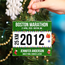 Top Market,Gift For Yourself,Gift For Women,Gift For Men,Christmas,Happy - Race Bib For Runner Christmas - Personalized Custom Shaped Acrylic Ornament