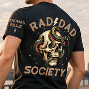 Gift For Father,Gift For Grandpa,Non-Eng,Icon,Proud - Rad Dad Society - Personalized T Shirt