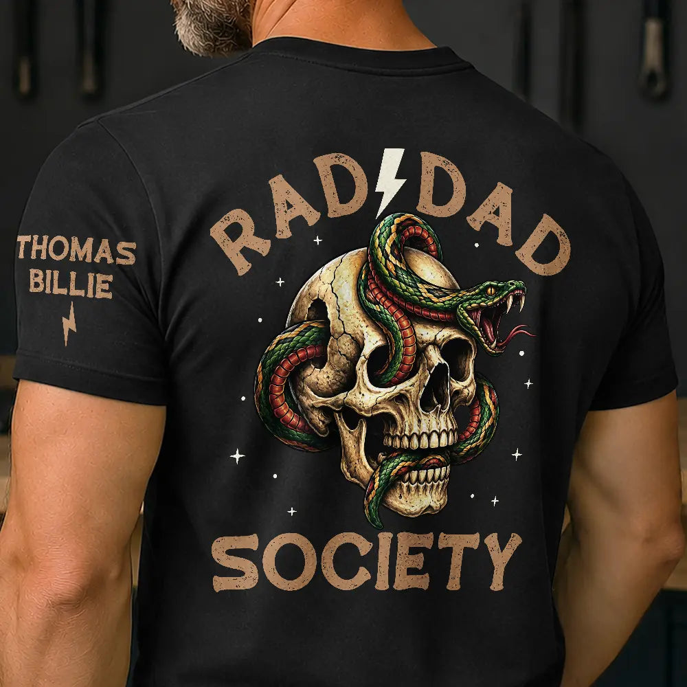 Gift For Father,Gift For Grandpa,Non-Eng,Icon,Proud - Rad Dad Society - Personalized T Shirt